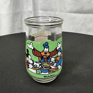 Welch's Collectible Glass Jelly Jar Mickey & the Gang Lunch Buddies Walt Disney